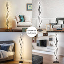 Modern Spiral Floor Lamp, 40W LED Standing Lamp with Remote, Dimmable Light
