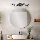 LED Modern Bathroom Vanity Light, 24-Inch Matte Black Spiral Wall Sconce