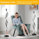 Modern Spiral Floor Lamp, 40W LED Standing Lamp with Remote, Dimmable Light
