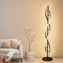 Modern Spiral Floor Lamp, 40W LED Standing Lamp with Remote, Dimmable Light