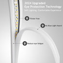 White Spiral LED Table Lamp, Stepless Dimmable Bedside Lamp with Touch Control