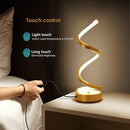 Infinity Spiral LED Table Lamp, Dimmable Bedside Lamp with Touch Control