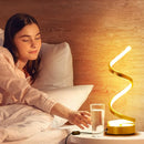 Infinity Spiral LED Table Lamp, Dimmable Bedside Lamp with Touch Control