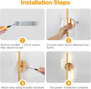 Modern LED Wall Sconce, 12-Inch Spiral Lamp with 3 Color Temperatures, Gold