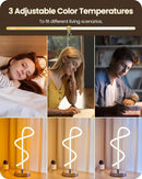 Modern LED Table Lamp, 3 Color Temperatures, Dimmable Spiral Desk Lamp Home