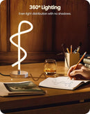 Modern LED Table Lamp, 3 Color Temperatures, Dimmable Spiral Desk Lamp Home