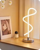 Modern LED Table Lamp, 3 Color Temperatures, Dimmable Spiral Desk Lamp Home