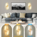 Modern LED Wall Sconce, 12-Inch Spiral Lamp with 3 Color Temperatures, Gold